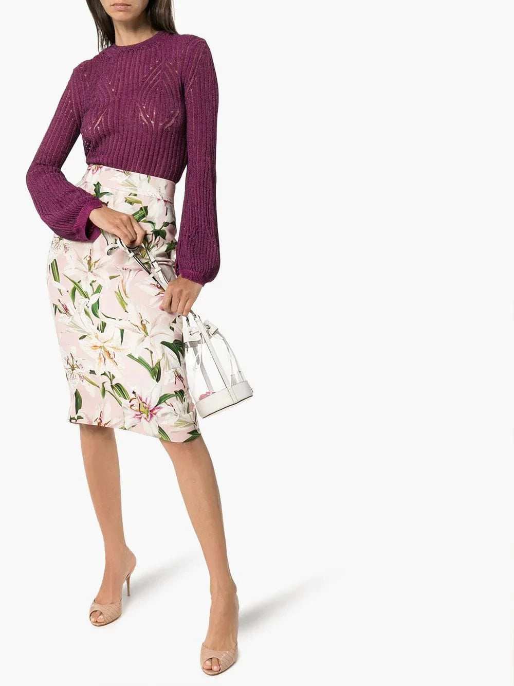 Dolce & Gabbana Floral Pencil Skirt