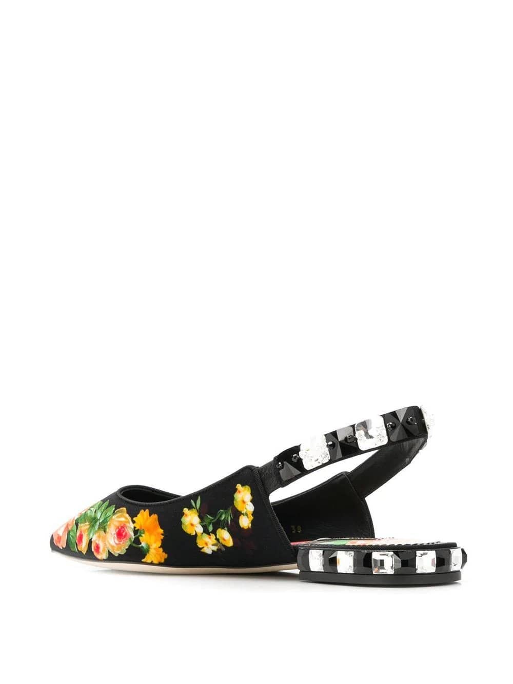 Dolce & Gabbana Floral-Print Flat Sandals