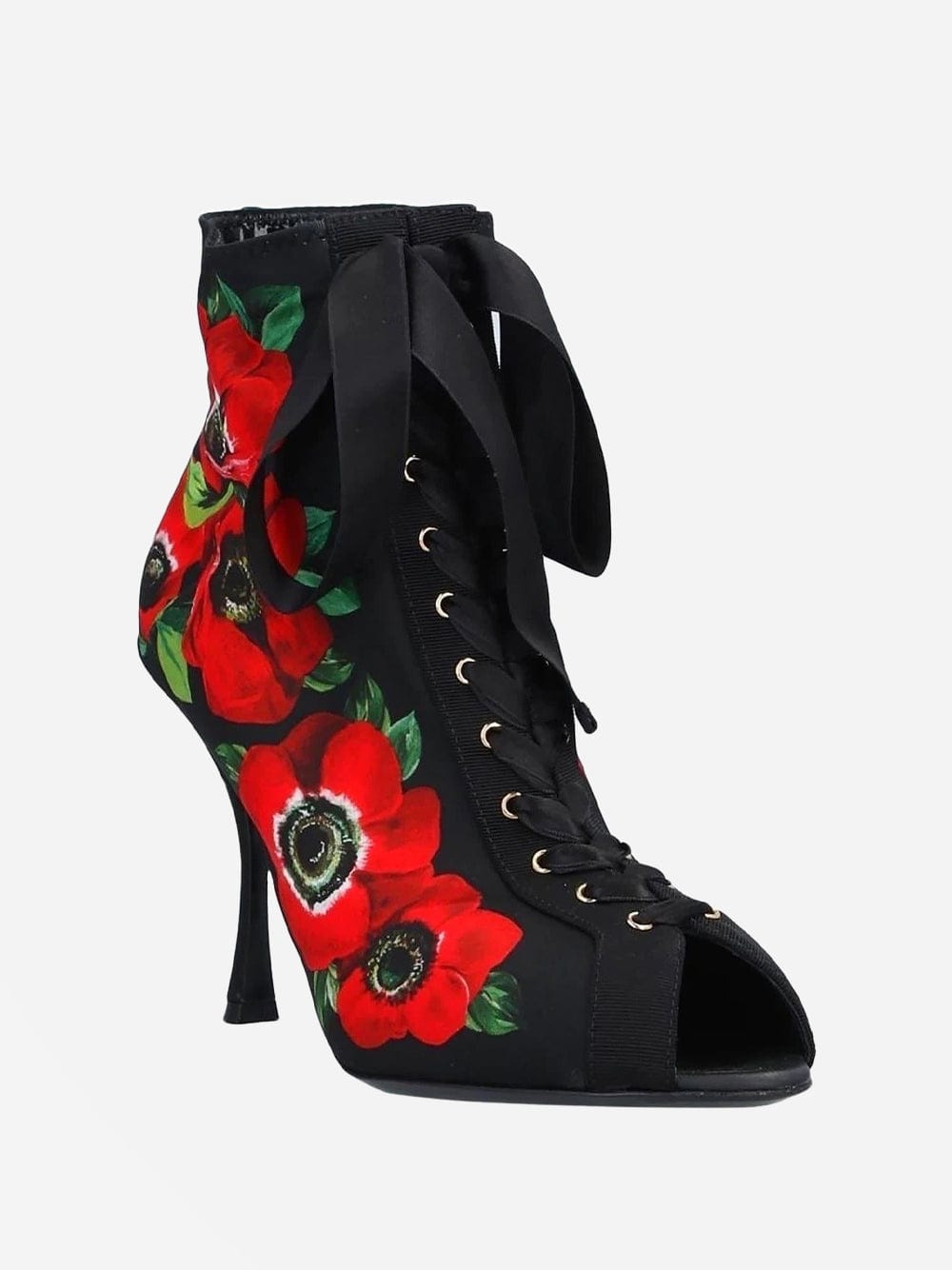 Dolce & Gabbana Lace-Up Thigh-High Boots - Red