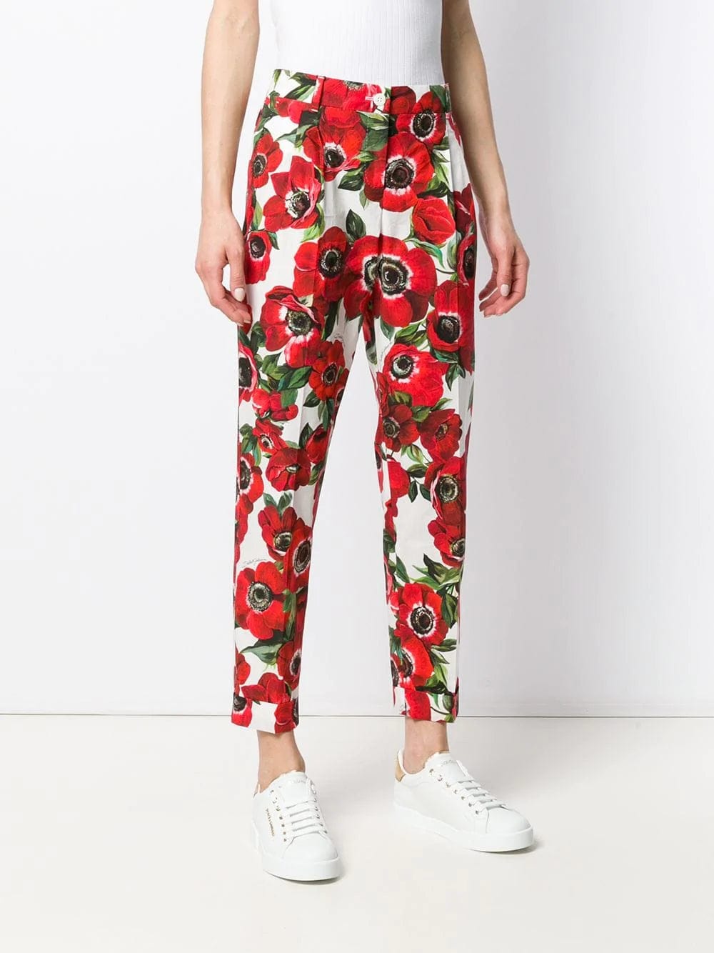 Dolce & Gabbana Floral-Print Pants