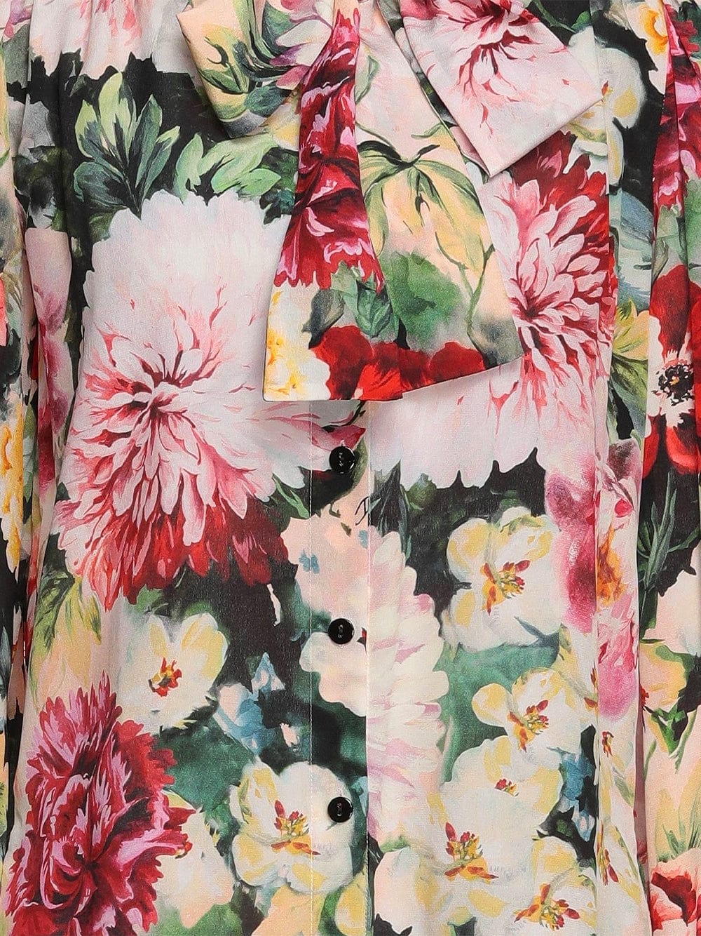 Dolce & Gabbana Floral-Print Silk Blouse