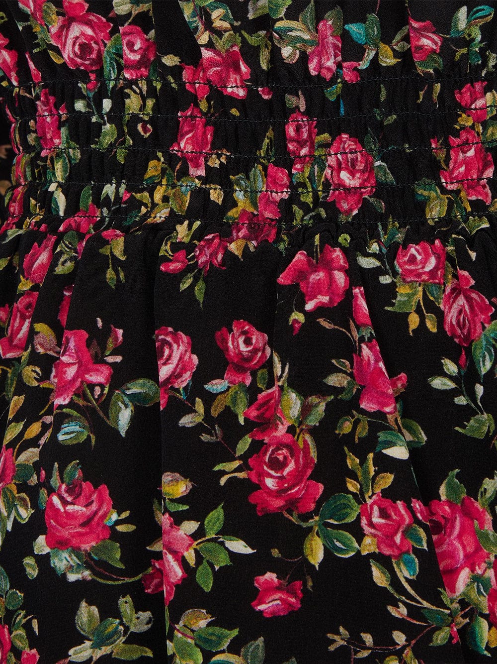 Dolce & Gabbana Floral Print Silk Ruffle Blouse