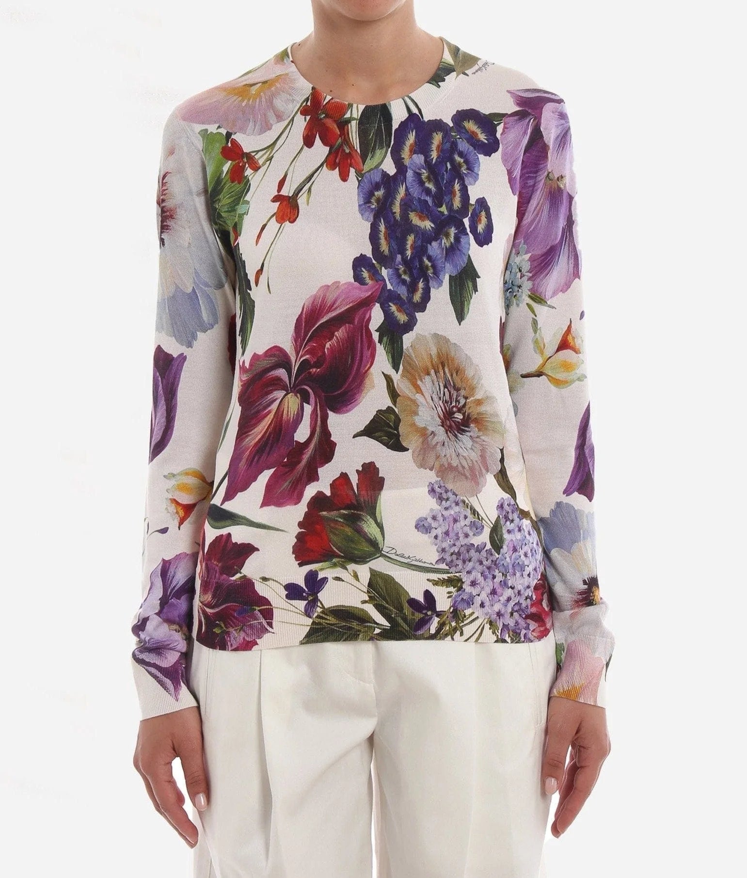 Dolce & Gabbana Floral-Print Sweater
