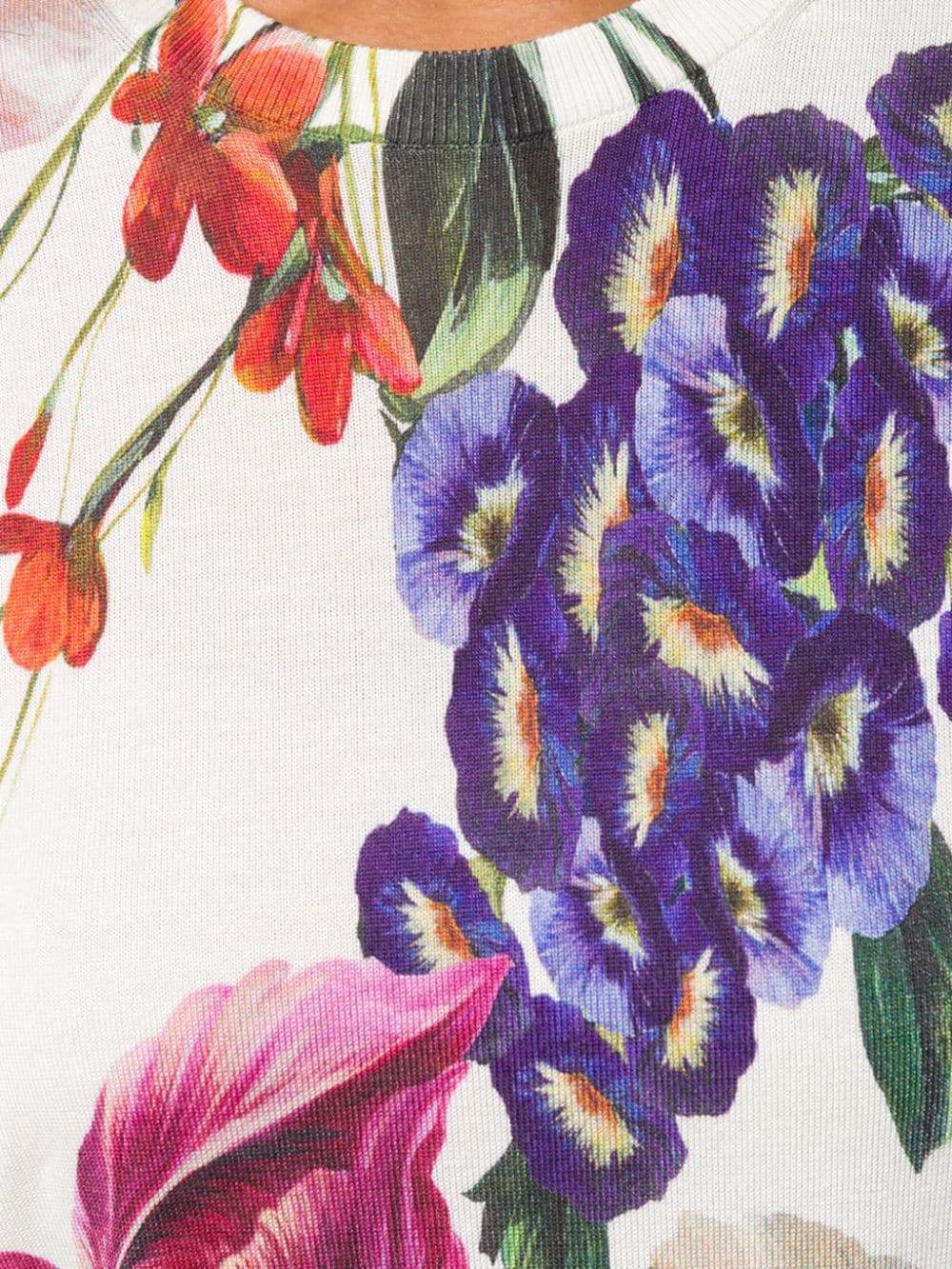 Dolce & Gabbana Floral-Print Sweater