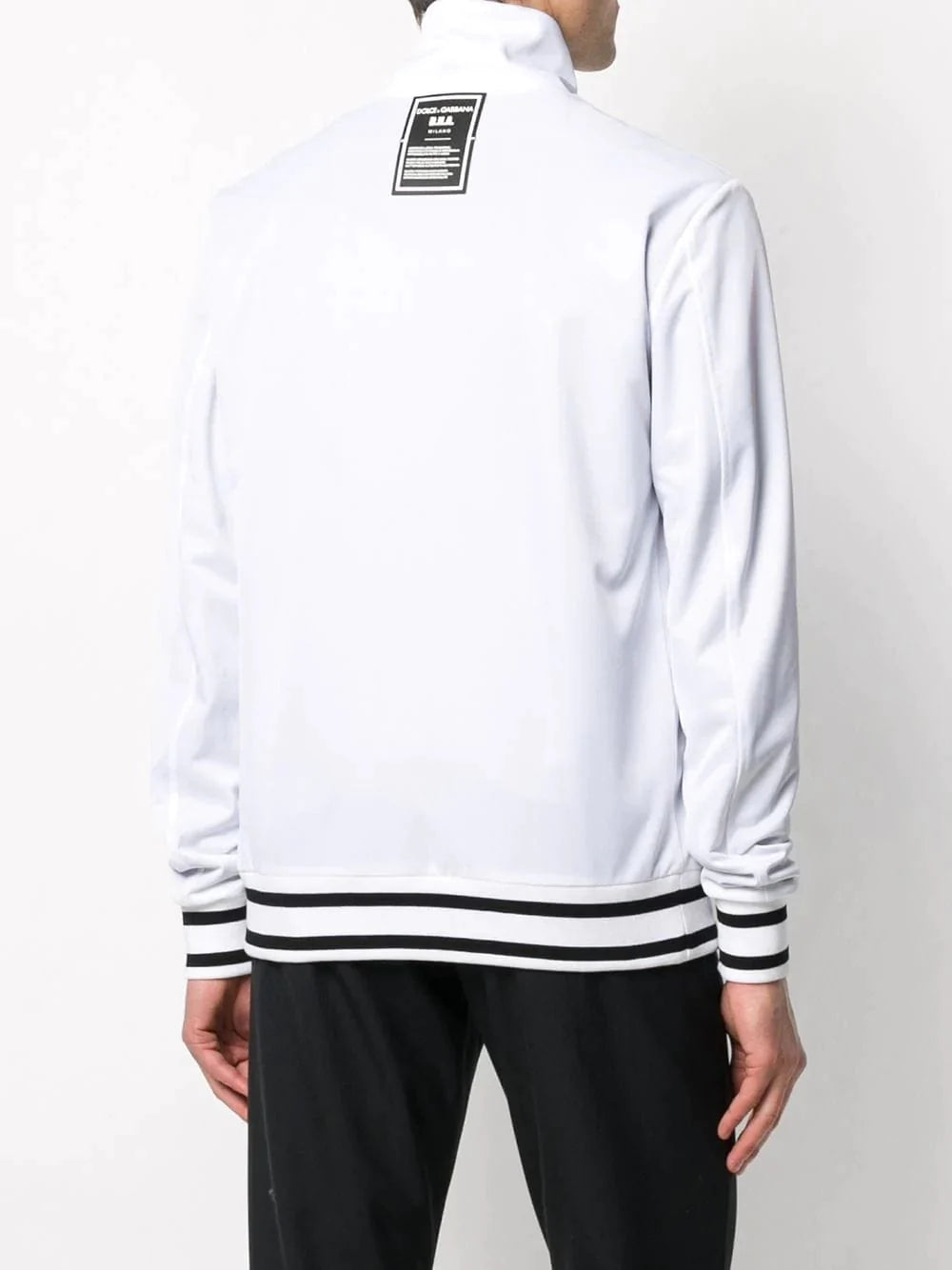 Dolce & Gabbana Full-Zip Logo Patch Sweatshirt