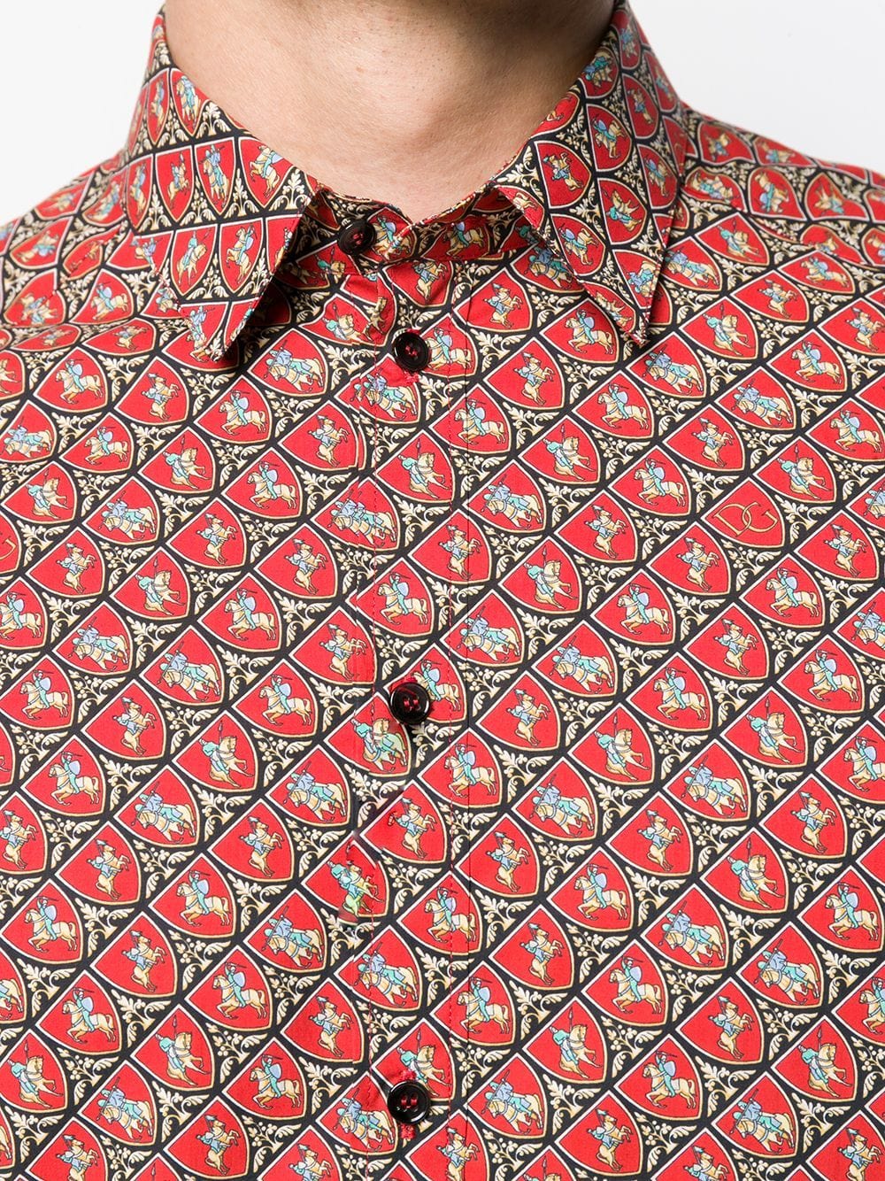 Dolce & Gabbana Geometric Knight Print Shirt