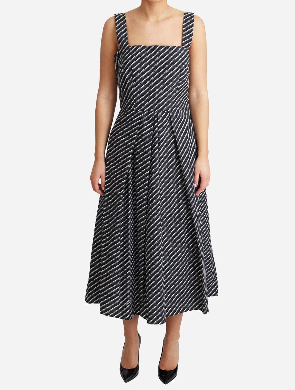 Dolce & Gabbana Geometric Print A-Line Maxi Dress