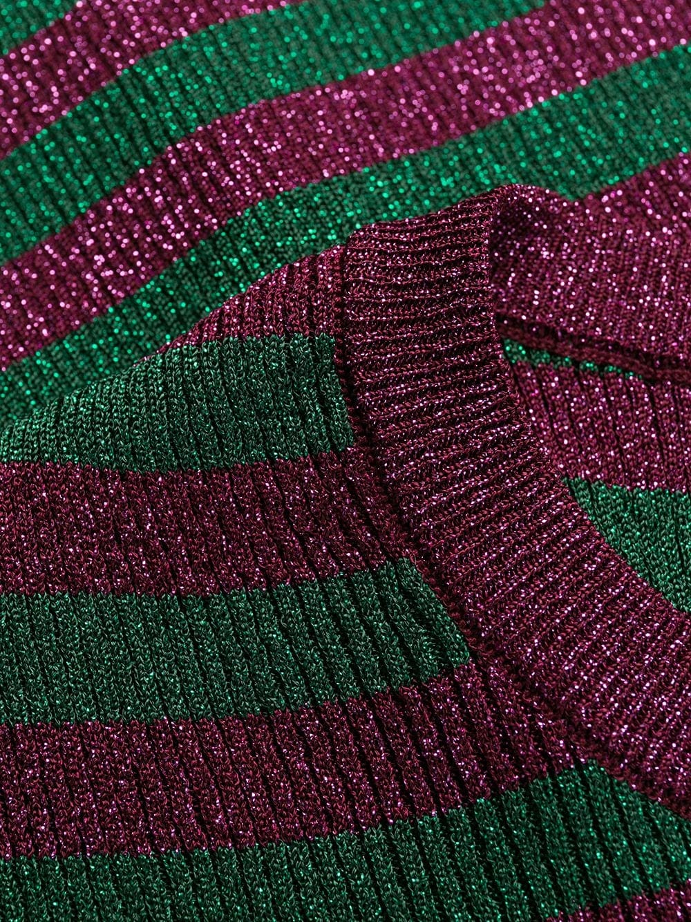 Dolce & Gabbana Glitter-Effect Striped Knit Sweater