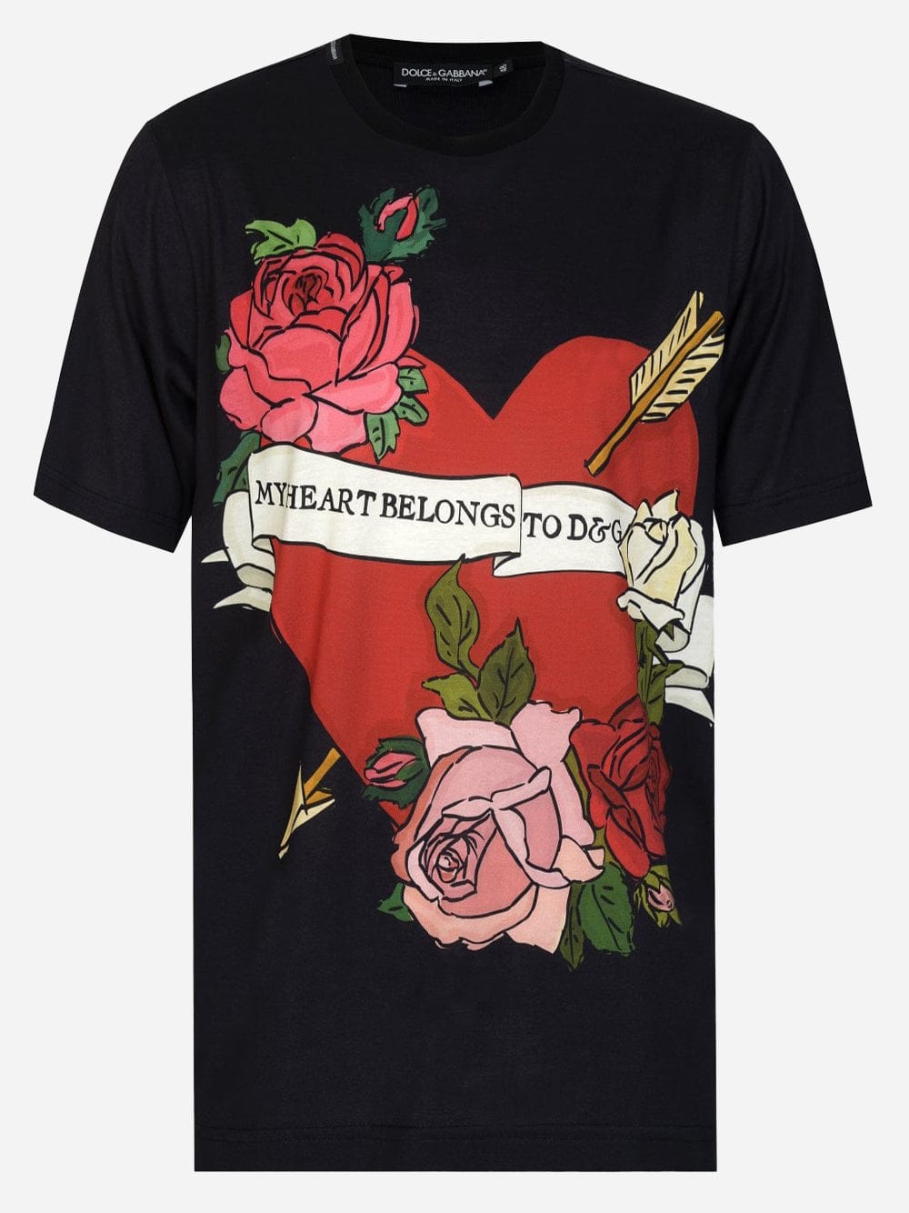 Dolce & Gabbana Heart Printed T-Shirt