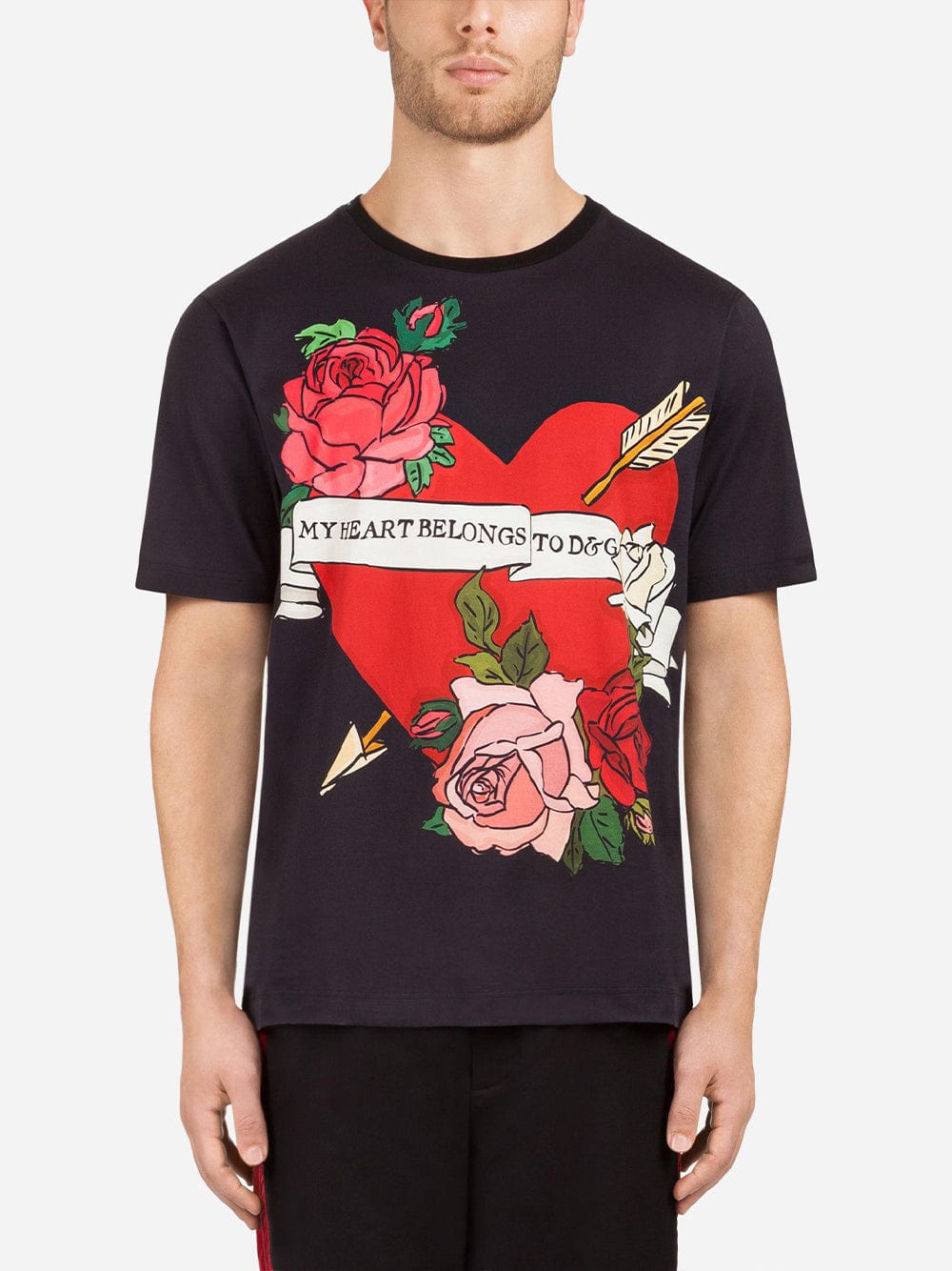 Dolce & Gabbana Heart Printed T-Shirt