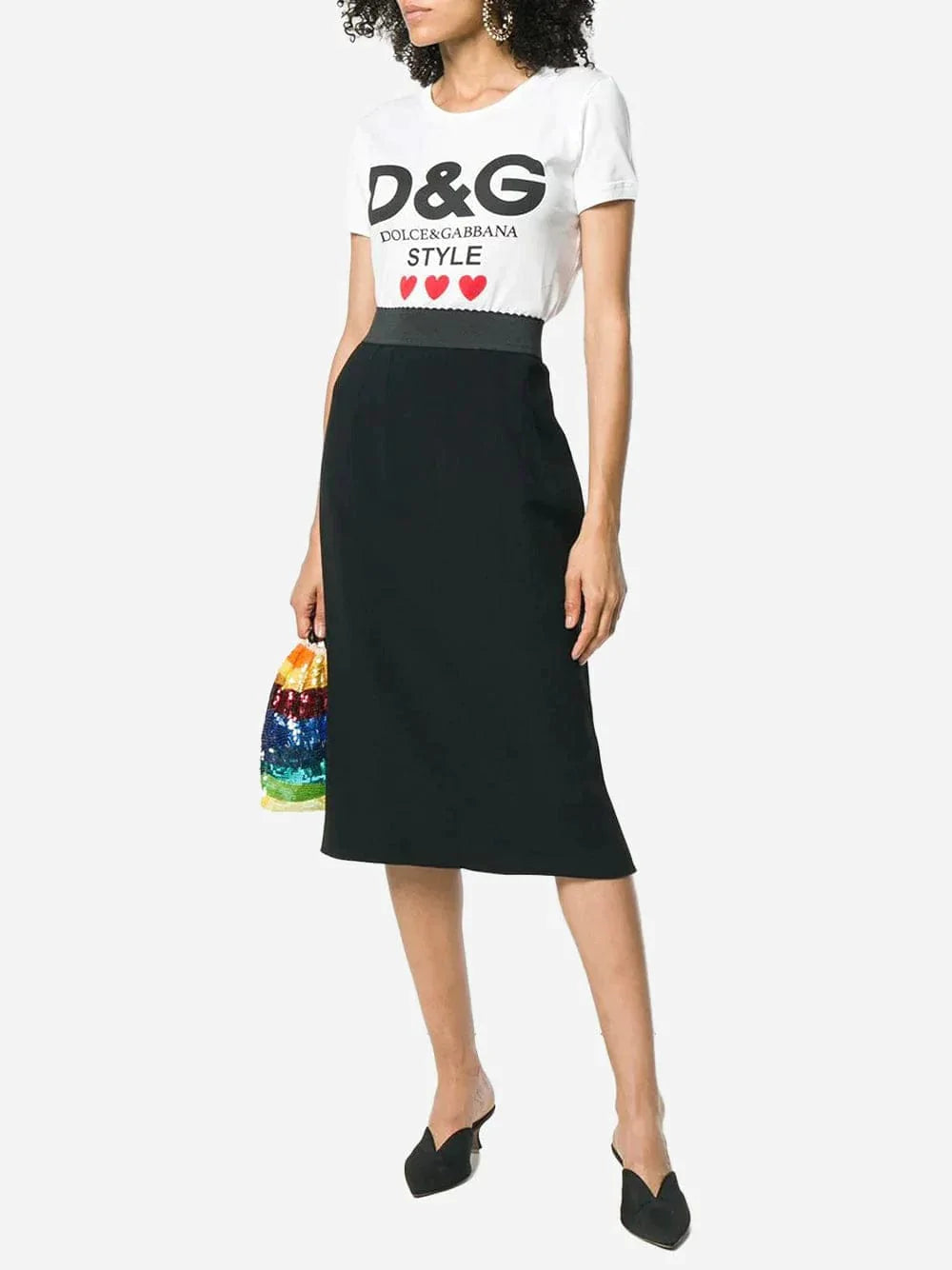 Dolce & Gabbana High Waist Pencil Cut Skirt