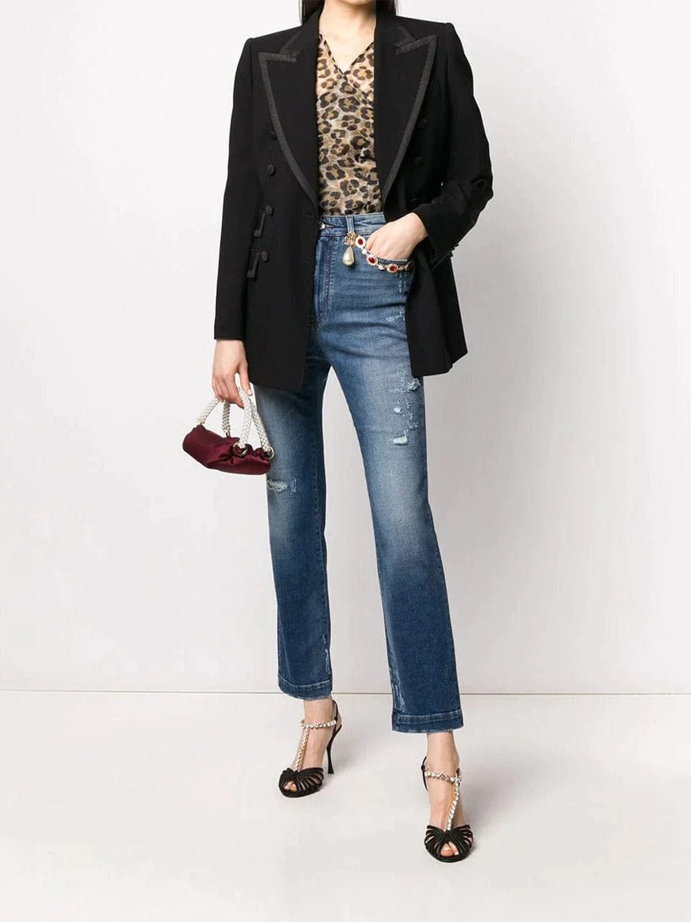 Dolce & Gabbana High-Waisted Cropped Jeans