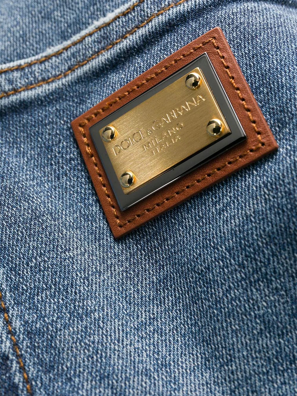 Dolce Gabbana Jeans cropped berpinggang tinggi Sendegaro US