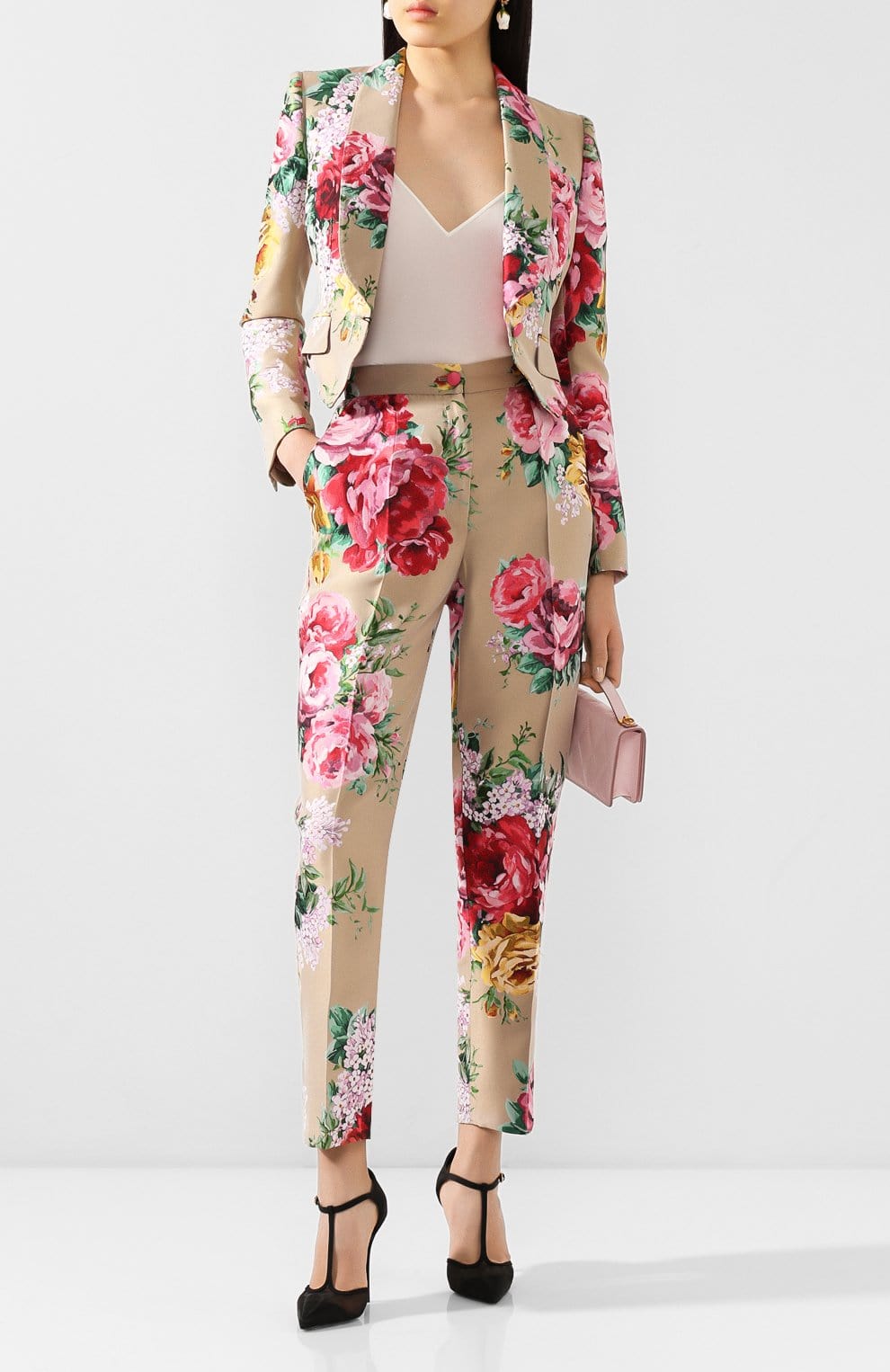 Dolce & Gabbana Hydrangea-Print Pants