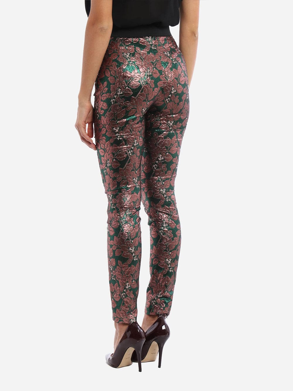 Missguided Dorothie Floral Print Cigarette Trousers Navy, $50 | Missguided  | Lookastic