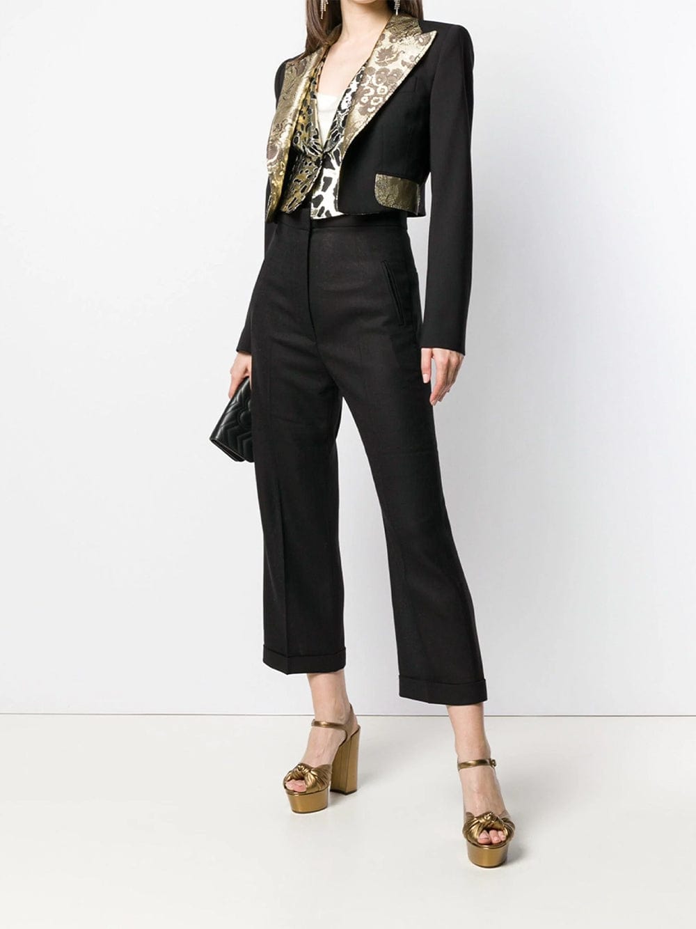 Dolce & Gabbana Jacquard Cropped Blazer Jacket