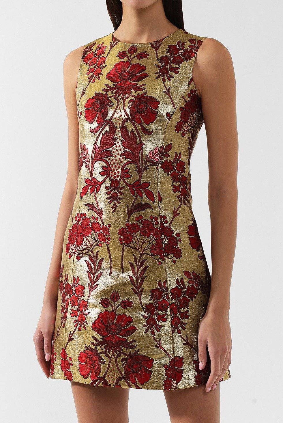 Dolce & Gabbana Jacquard Floral Mini Dress