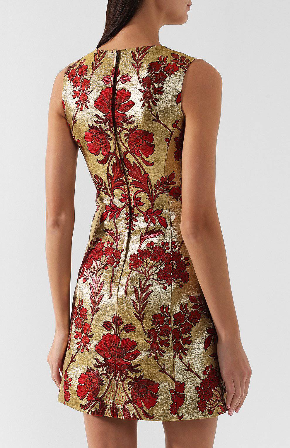 Dolce & Gabbana Jacquard Floral Mini Dress