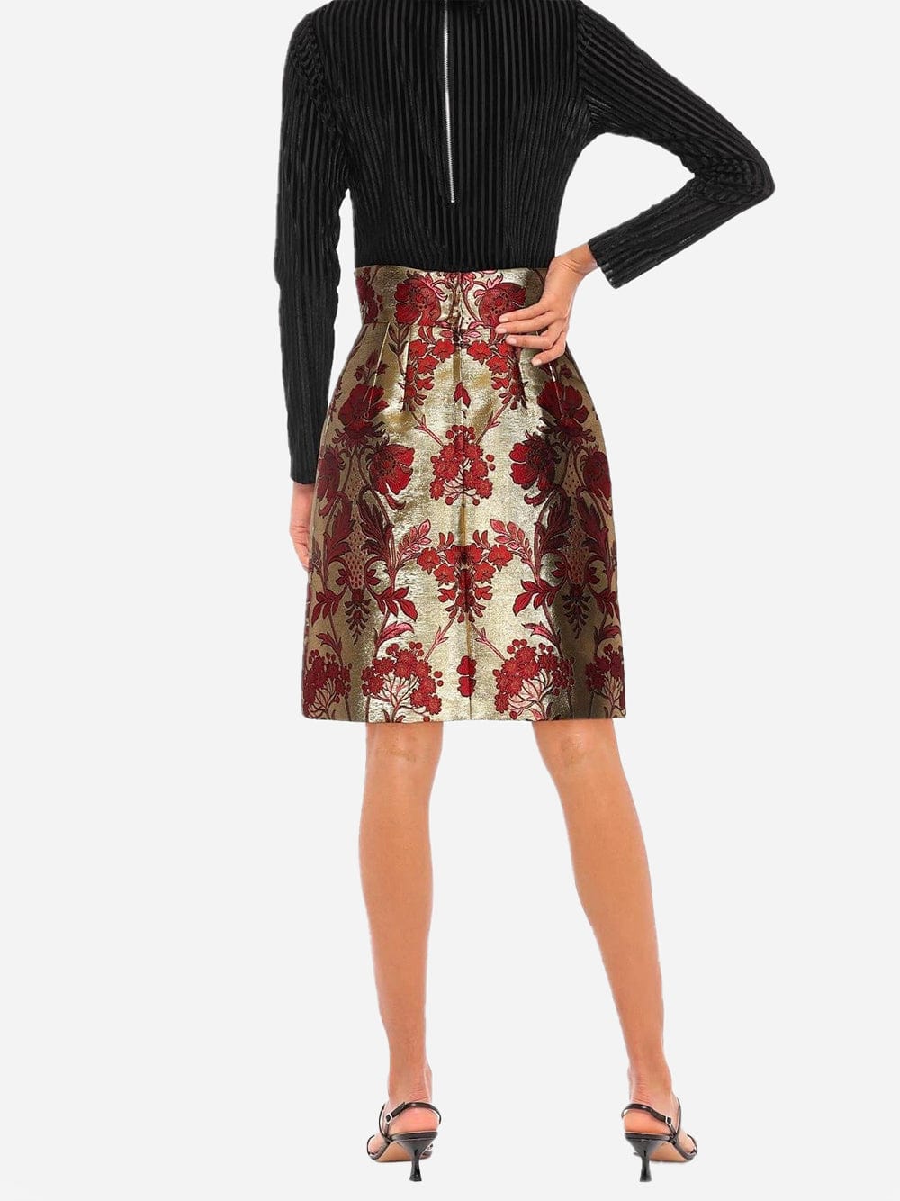 Dolce & Gabbana Jacquard Floral Skirt