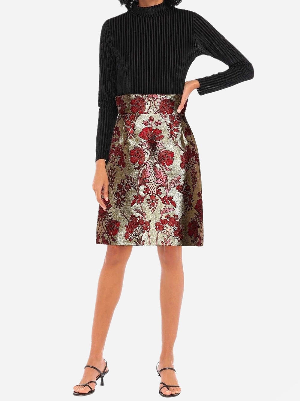 Dolce & Gabbana Jacquard Floral Skirt