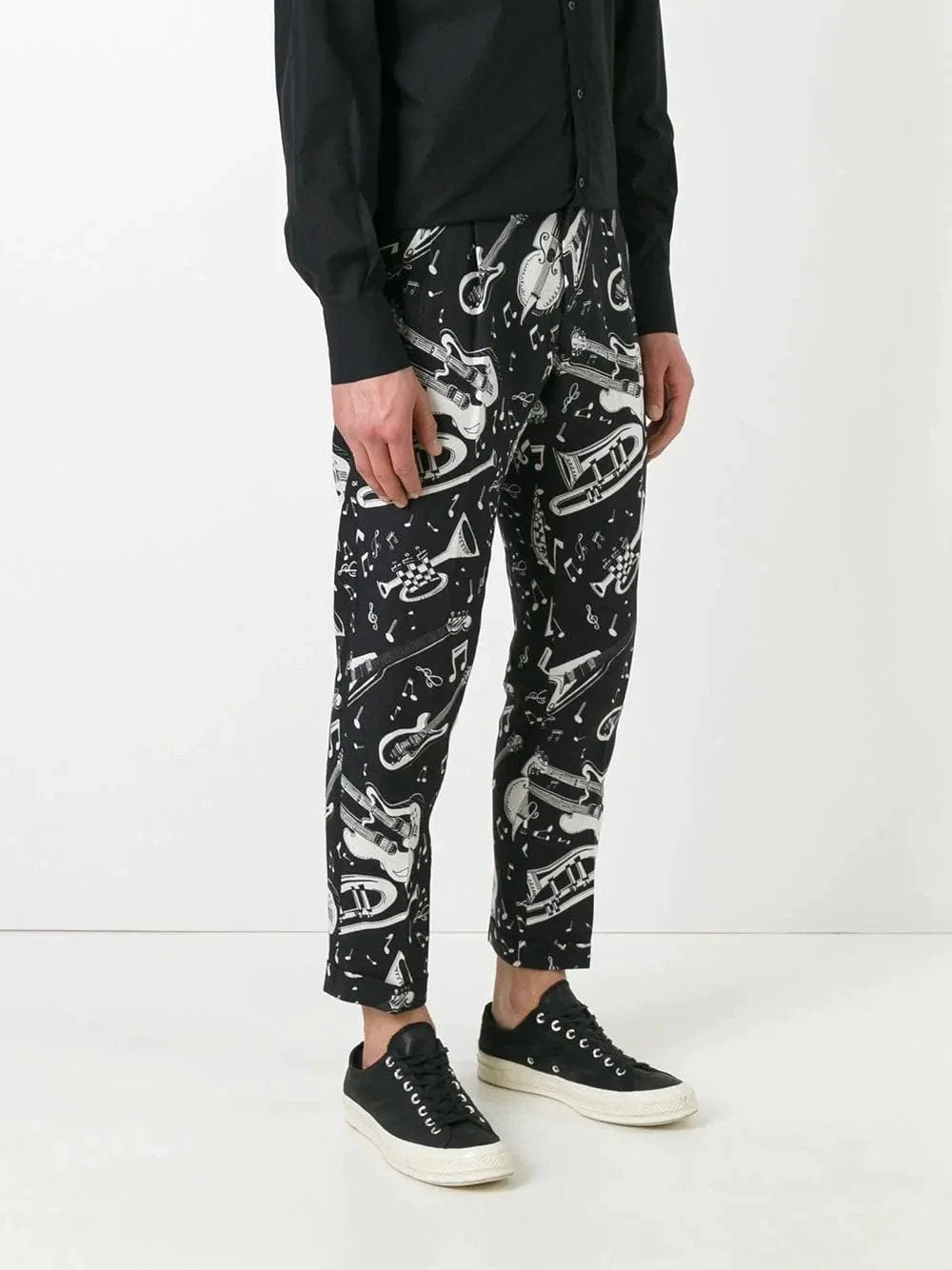 Dolce & Gabbana Jazz-Print Cropped Trousers