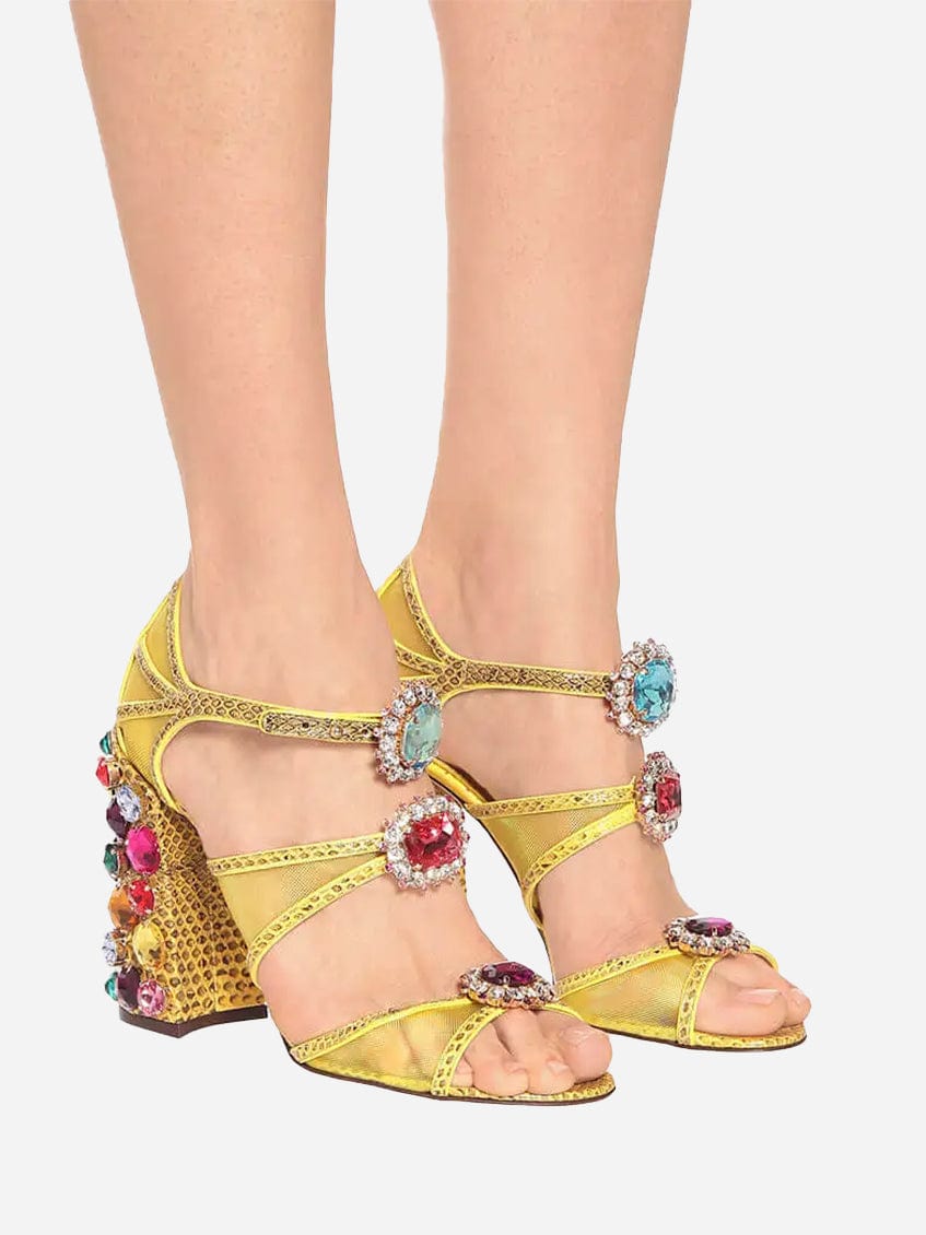 DOLCE & GABBANA Embellished Sandals Sz 37 | eBay