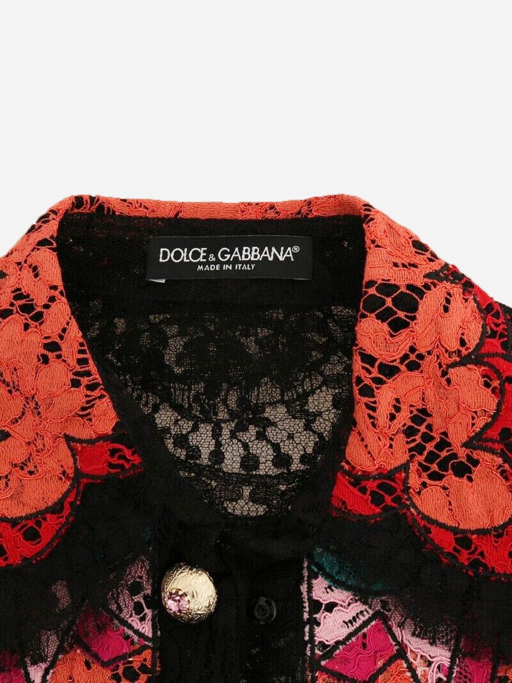 Dolce & Gabbana Lace Embellished Lace Shirt