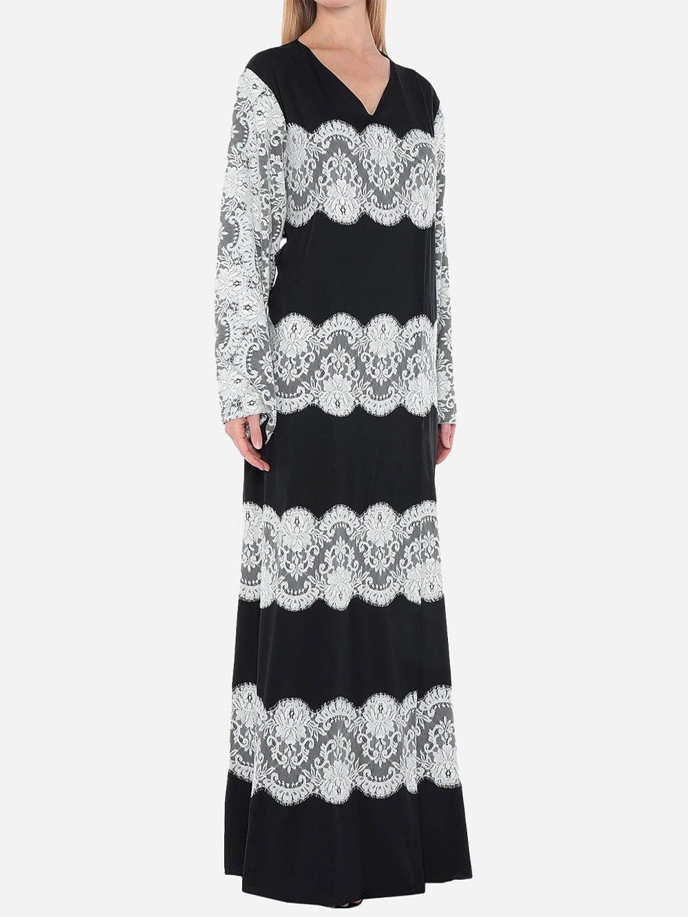 Dolce & Gabbana Lace Kaftan Silk Dress