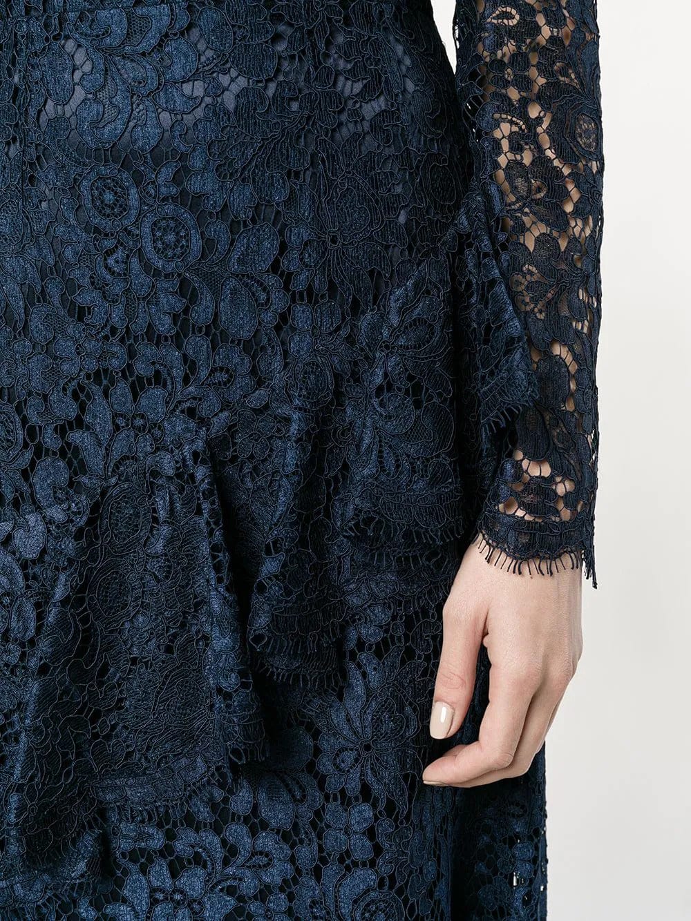 Dolce & Gabbana Lace Ruffle Midi Dress