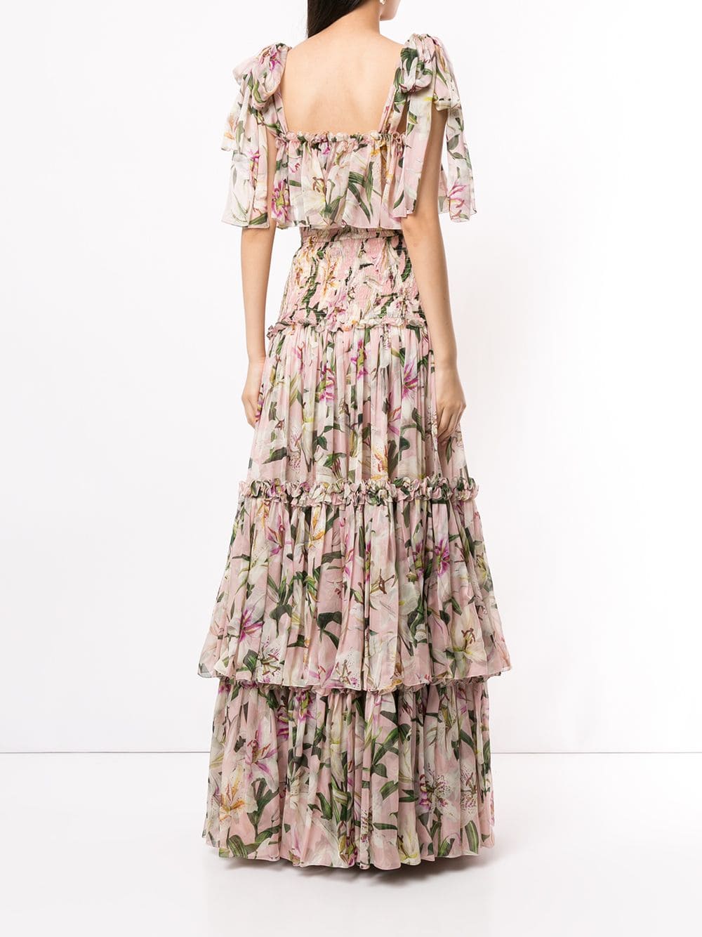 Dolce & Gabbana Layered Lilies Maxi Dress