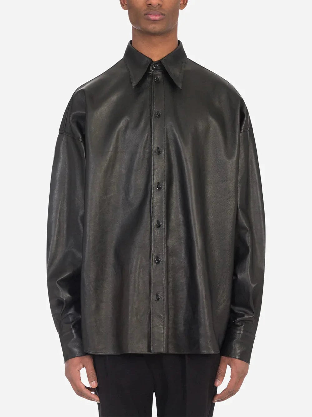 Dolce & Gabbana Leather Button-Down Shirt