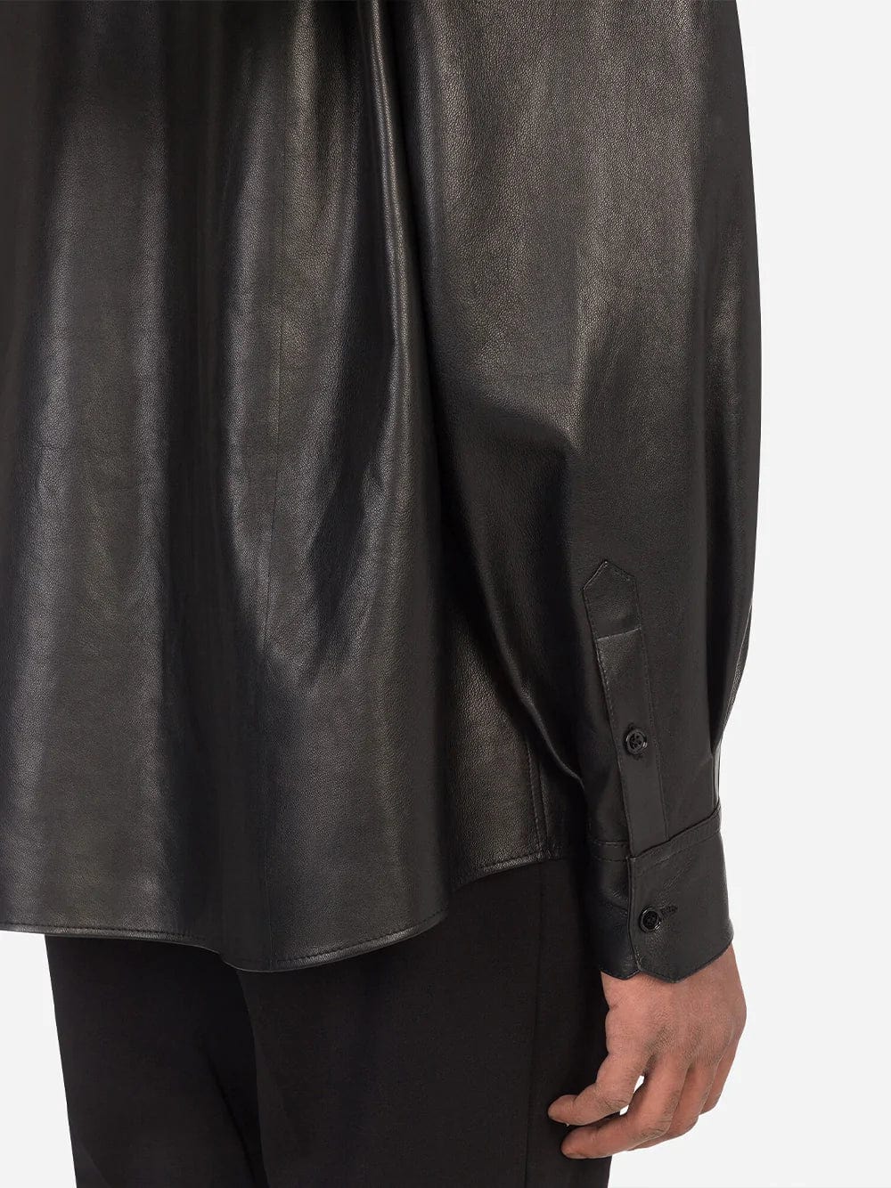 Dolce & Gabbana Leather Button-Down Shirt