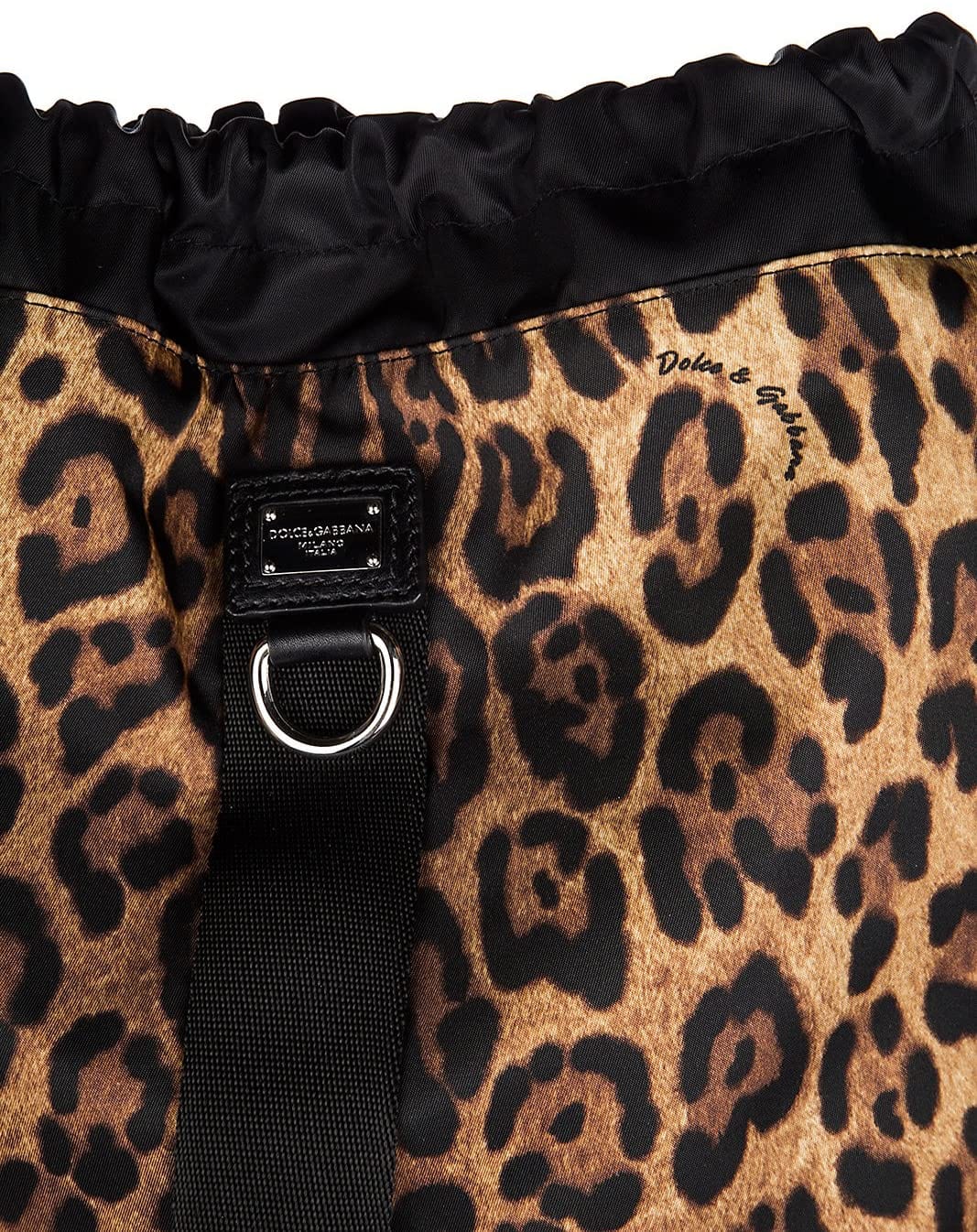 Dolce & Gabbana Leopard Drawstring Backpack