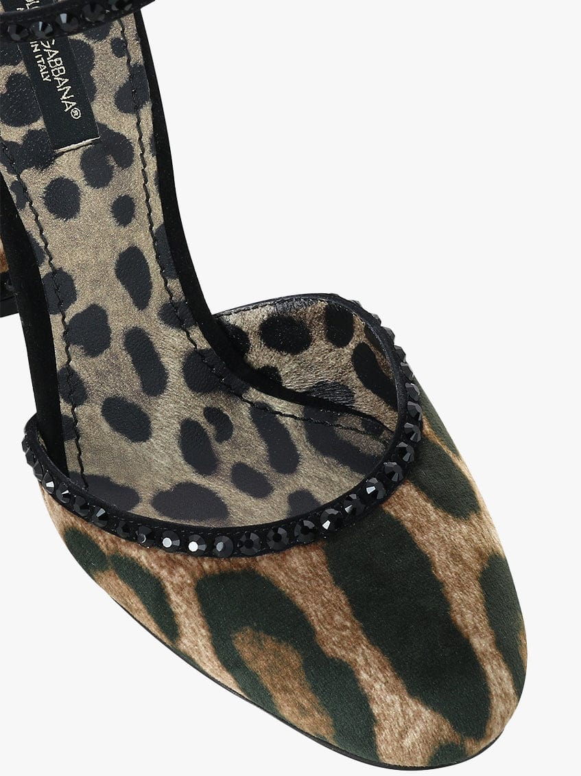 Dolce & Gabbana Leopard Print Block Sandals