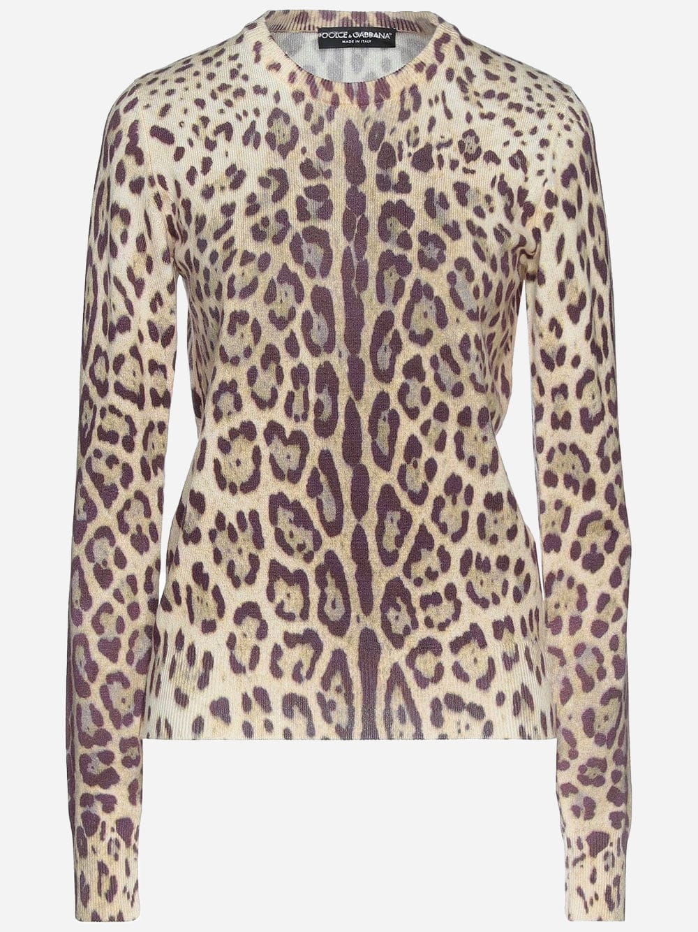 Dolce & Gabbana Leopard-Print Cashmere Sweater