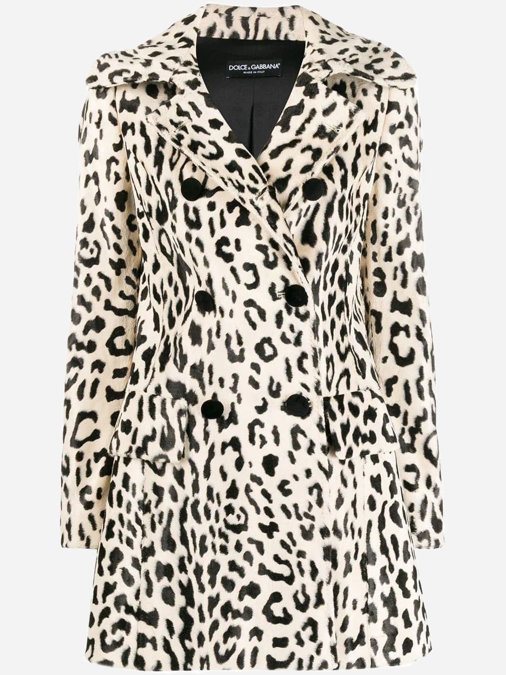 Dolce & Gabbana Leopard Print Double-Breasted Coat