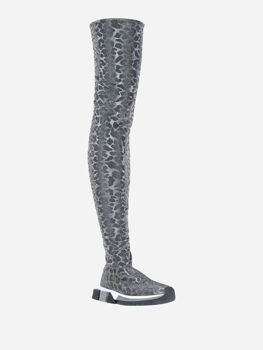 Dolce & Gabbana Leopard-Print Sock Sneakers