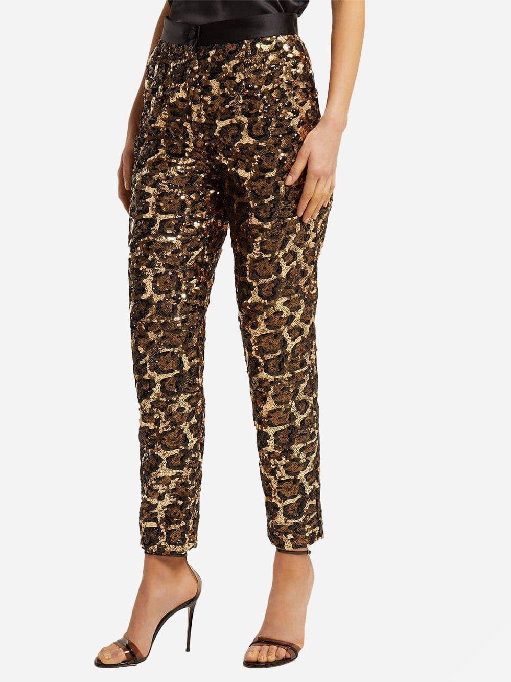 Dolce & Gabbana Leopard Sequined Trousers