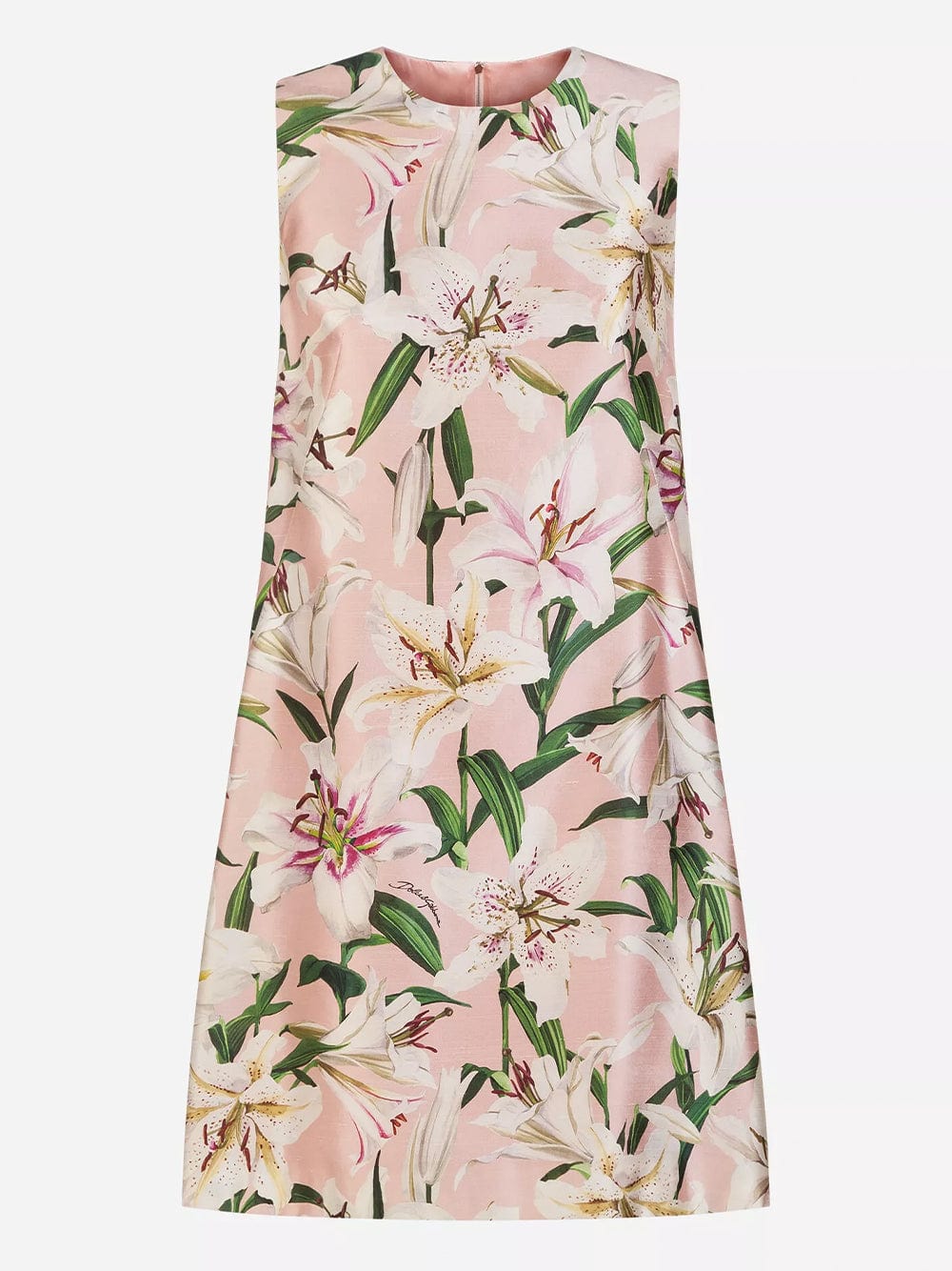 Dolce & Gabbana Lily-Print Shantung Dress