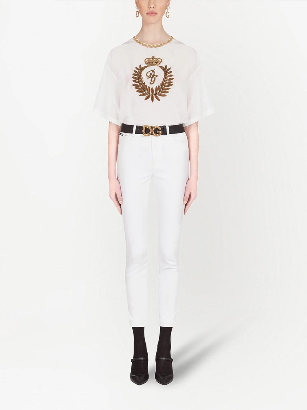 Dolce & Gabbana Logo-Embroidered T-Shirt