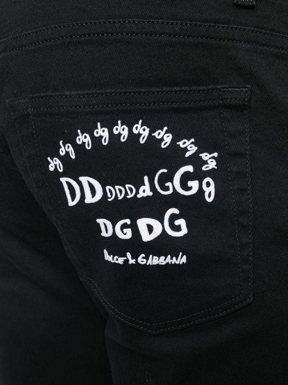 Dolce & Gabbana Logo Patch Pocket Jeans