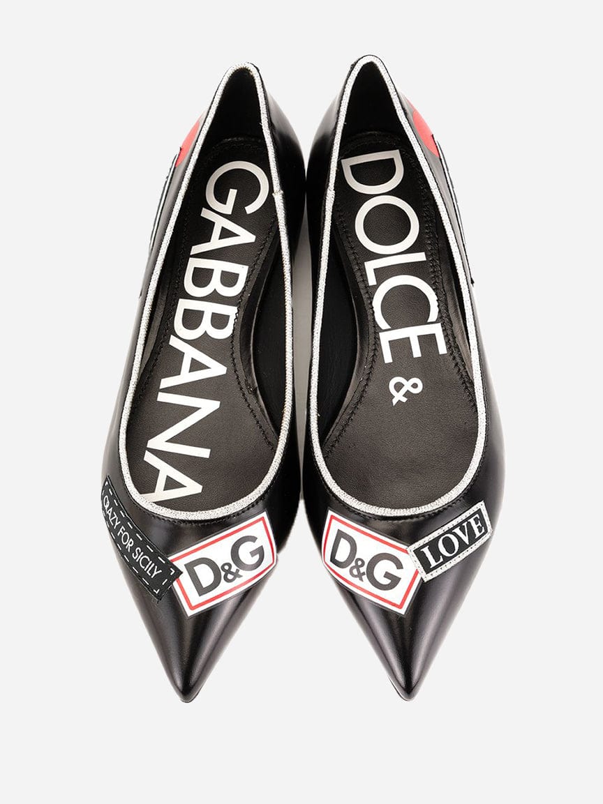 Dolce & Gabbana Logo Print Ballerinas