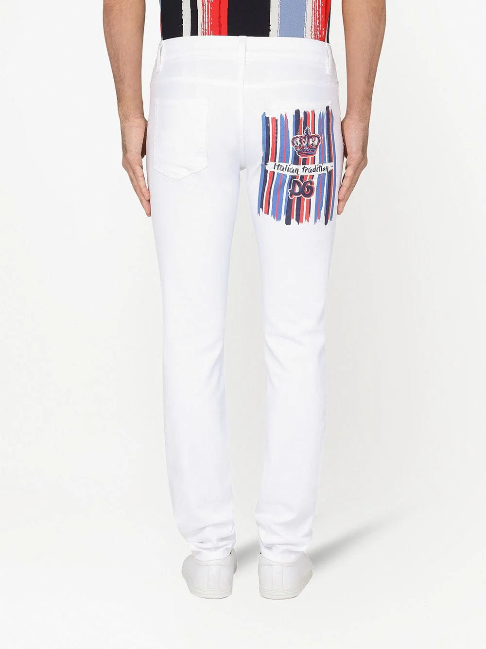 Dolce & Gabbana Logo-Print Skinny Jeans