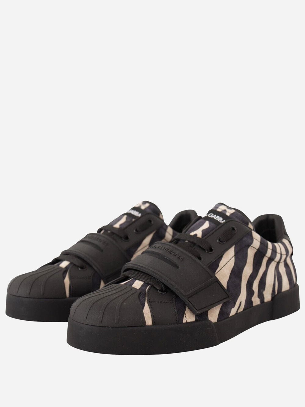 Dolce & Gabbana Logo Strap Zebra Sneakers