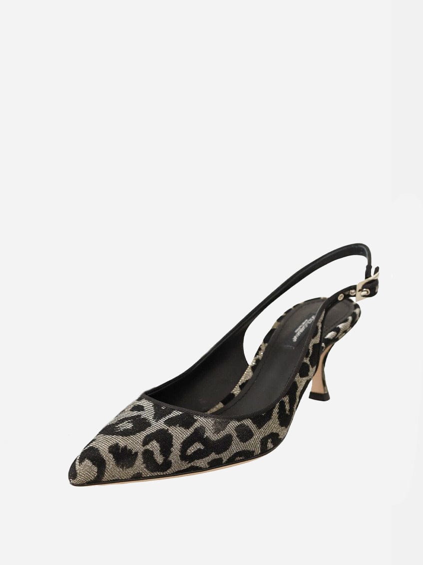 Dolce & Gabbana Lori Leopard Slingback Pumps