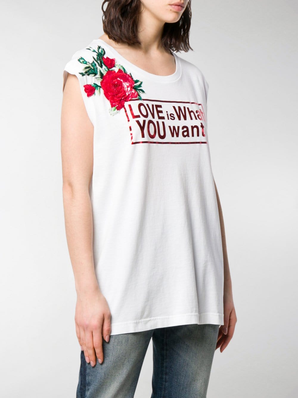 Dolce & Gabbana Love Print Bongline T-Shirt
