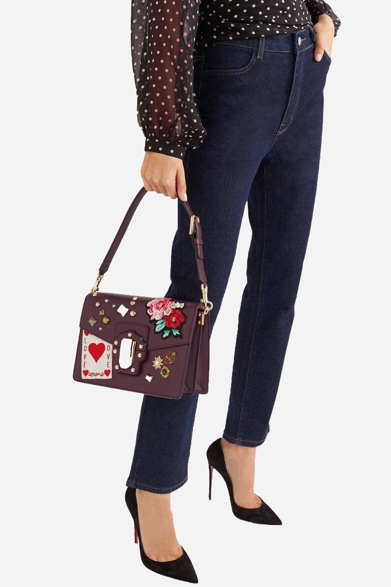 Dolce & Gabbana Lucia Embellished Shoulder Bag