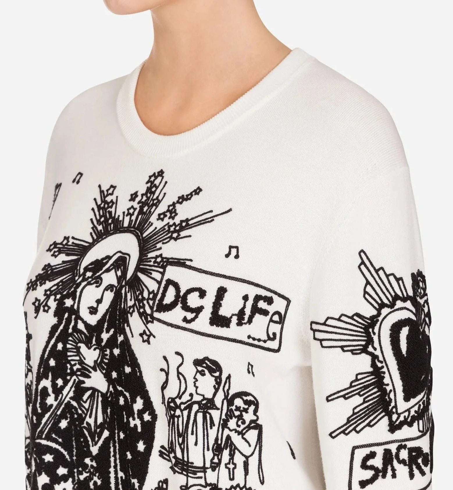 Dolce & Gabbana Madonna Embroidery Sweater