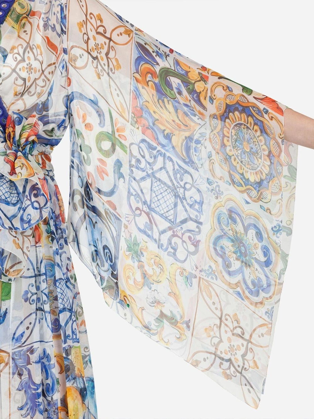 Dolce & Gabbana Majolica-Print Silk Jumpsuit