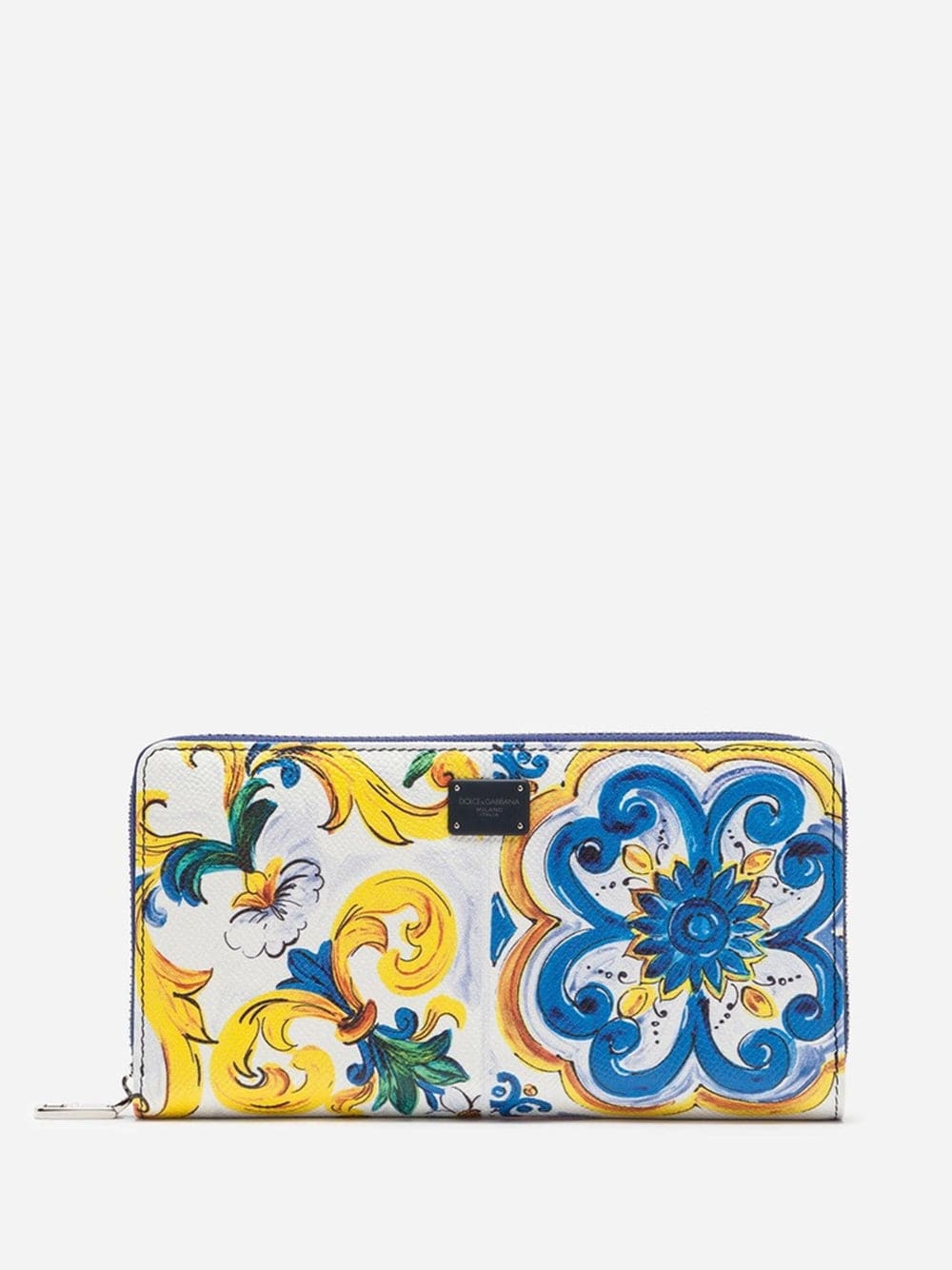 Dolce & Gabbana Majolica Print Zip-Around Wallet